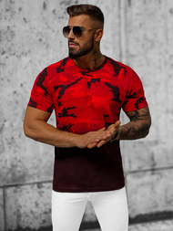 T-shirt męski czerwony OZONEE JS/8T86/18Z