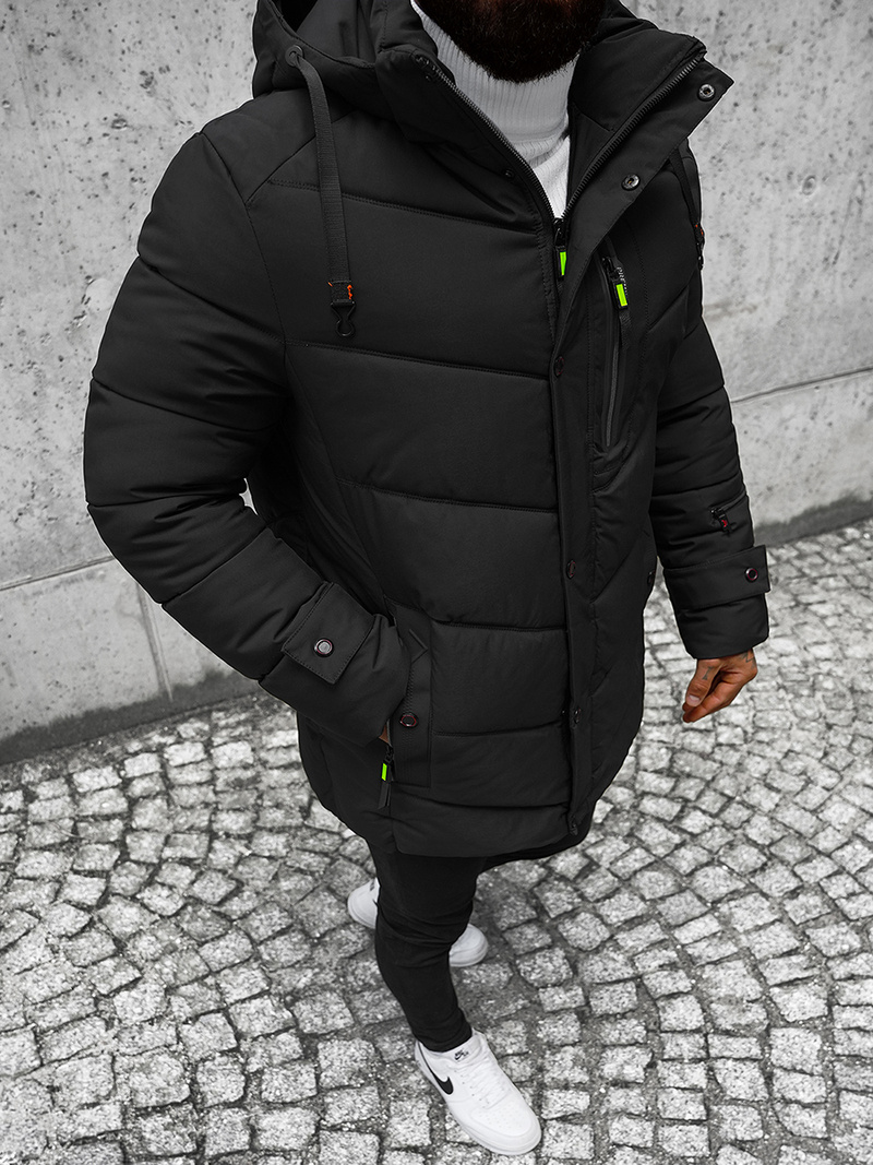 Kurtka zimowa męska czarna OZONEE JS/22M55/392