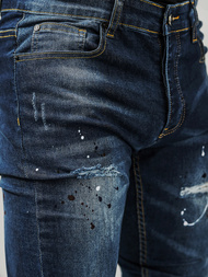 Spodnie jeansowe męskie ciemno-niebieskie OZONEE NB/MP0170BS