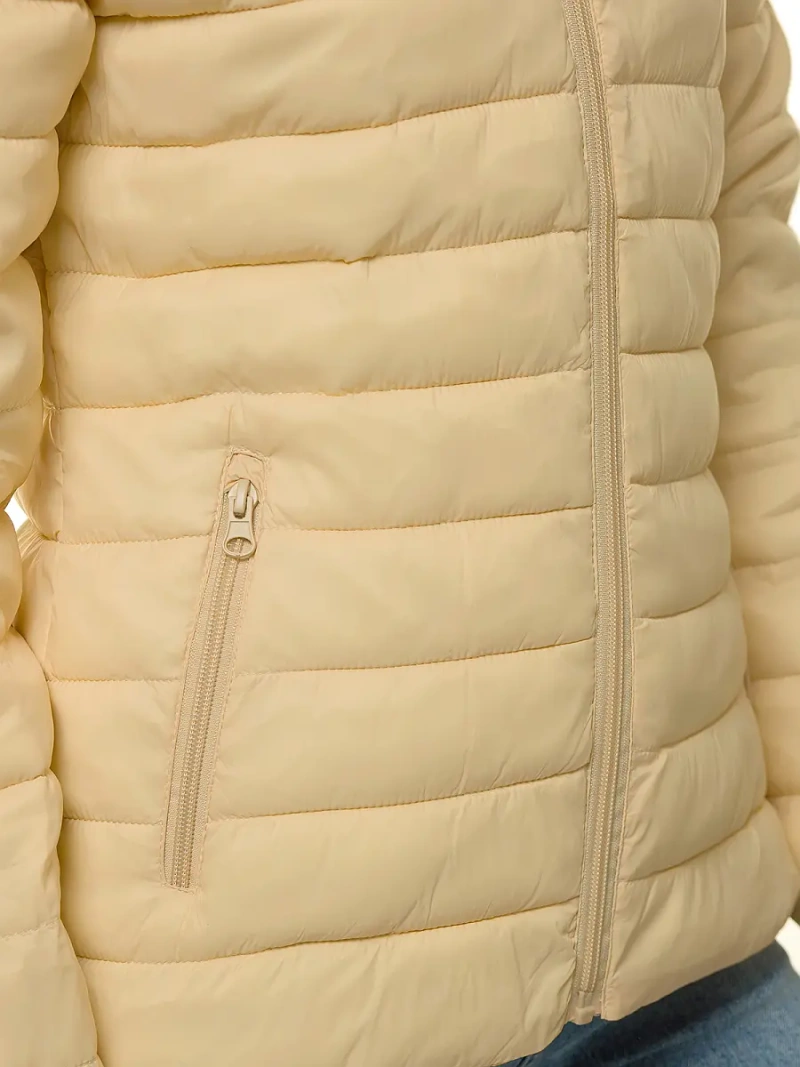 Kurtka przejściowa damska pikowana beżowa OZONEE JS/20311