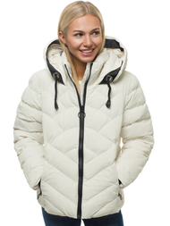Kurtka damska zimowa ecru OZONEE N/5947