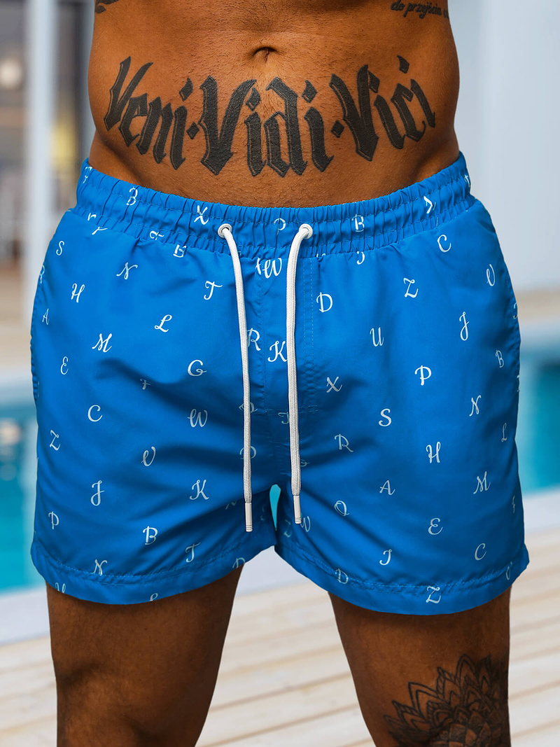 Spodenki kąpielowe męskie niebieskie OZONEE O/MTK3218