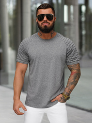 T-shirt męski grafitowy OZONEE JS/8T88/5Z