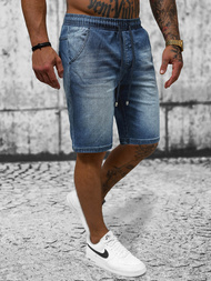 Spodenki męskie jeansowe ciemno-niebieskie OZONEE NB/MP0276BS