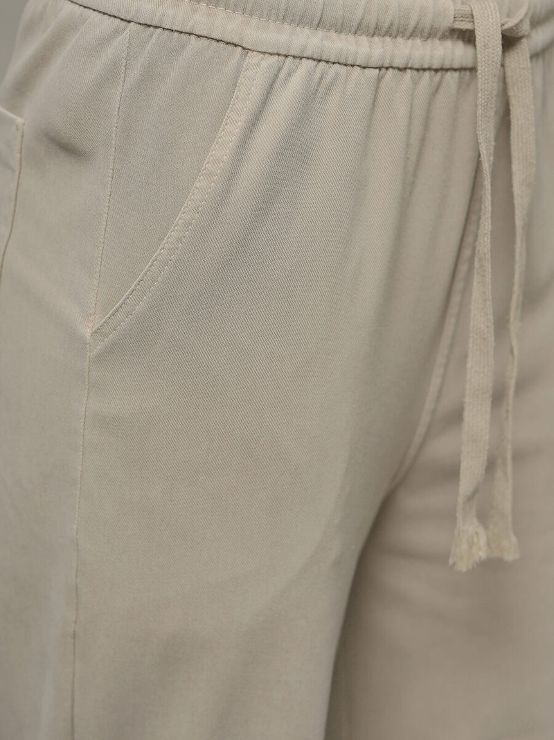 Spodnie jeansowe damskie wide leg ecru OZONEE O/330098