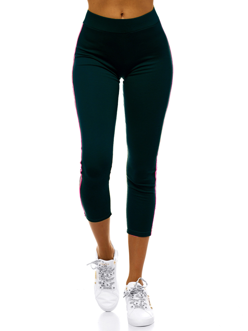 Legginsy damskie ciemno-zielone OZONEE JS/1036/E18