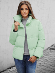 Kurtka zimowa damska pikowana miętowa OZONEE JS/M23062/236Z