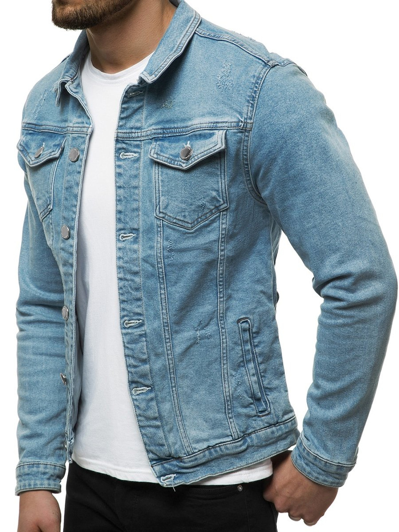 Kurtka jeans męska niebieska OZONEE G/602