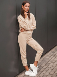 Жіночий спортивний костюм з двох частин Бежева OZONEE O/MB2040/21