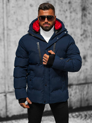 Kurtka zimowa męska pikowana granatowa OZONEE JS/5M771/215