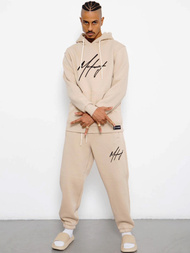 Komplet dresowy męski oversize beżowy OZONEE MACH/M3282