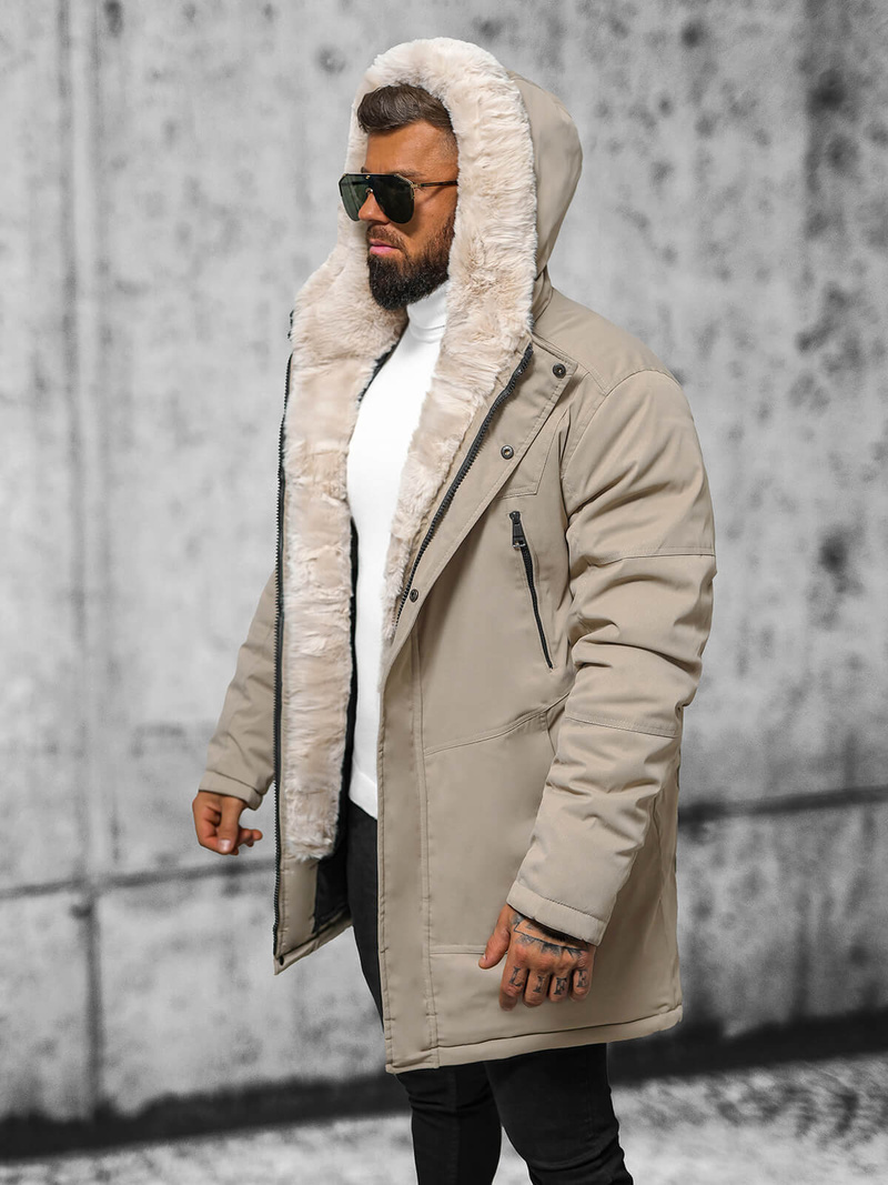 Kurtka zimowa męska beżowa OZONEE JS/22M315/62