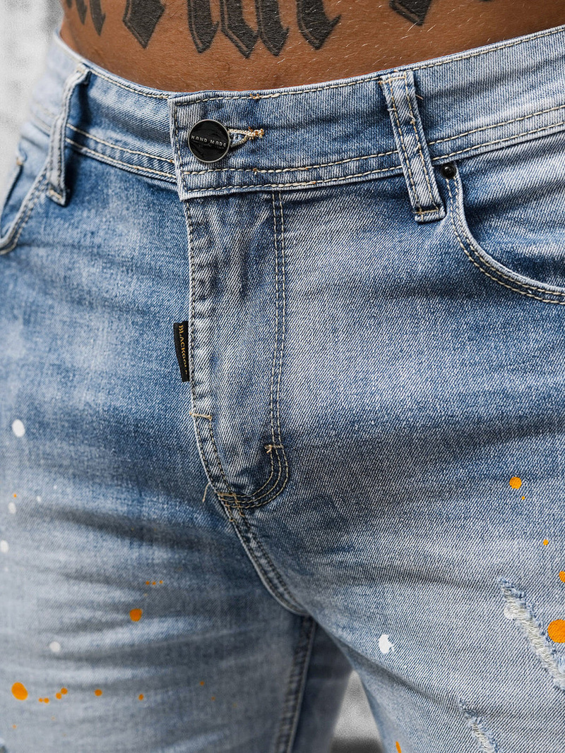 Spodenki męskie jeansowe jasno-niebieskie OZONEE NB/MP0263BC