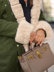 Kurtka zimowa damska z futerkiem zielona OZONEE JS/M763/136Z