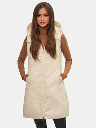 Стьобаний жіночий жилет Кремова OZONEE O/DK118/10