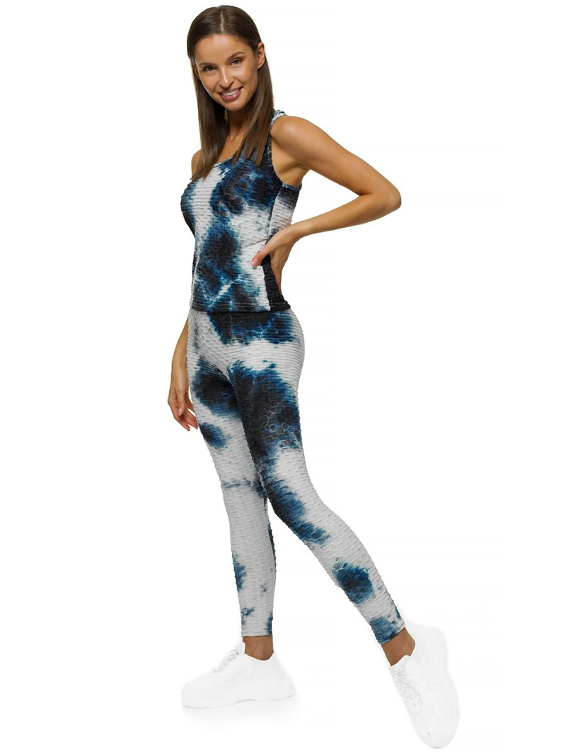 Жіночий спортивний костюм з двох частин Чорно-Бiлий OZONEE JS/YW88042