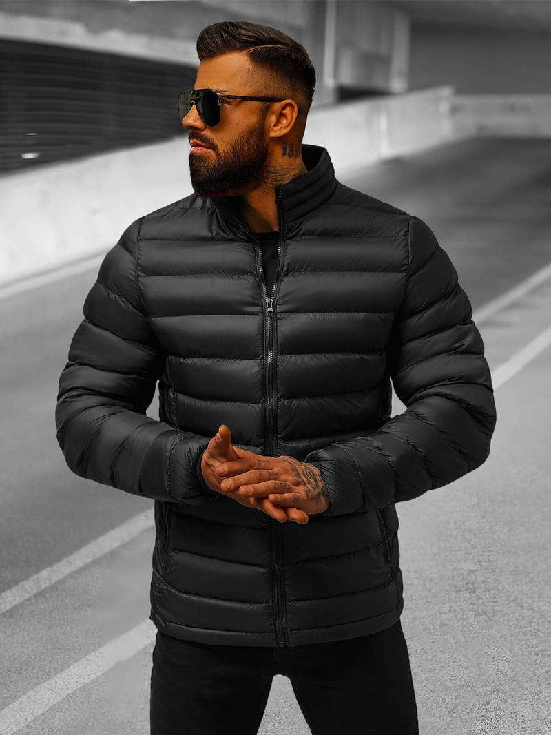 Kurtka męska przejściowa czarna OZONEE JB/JP1111Z