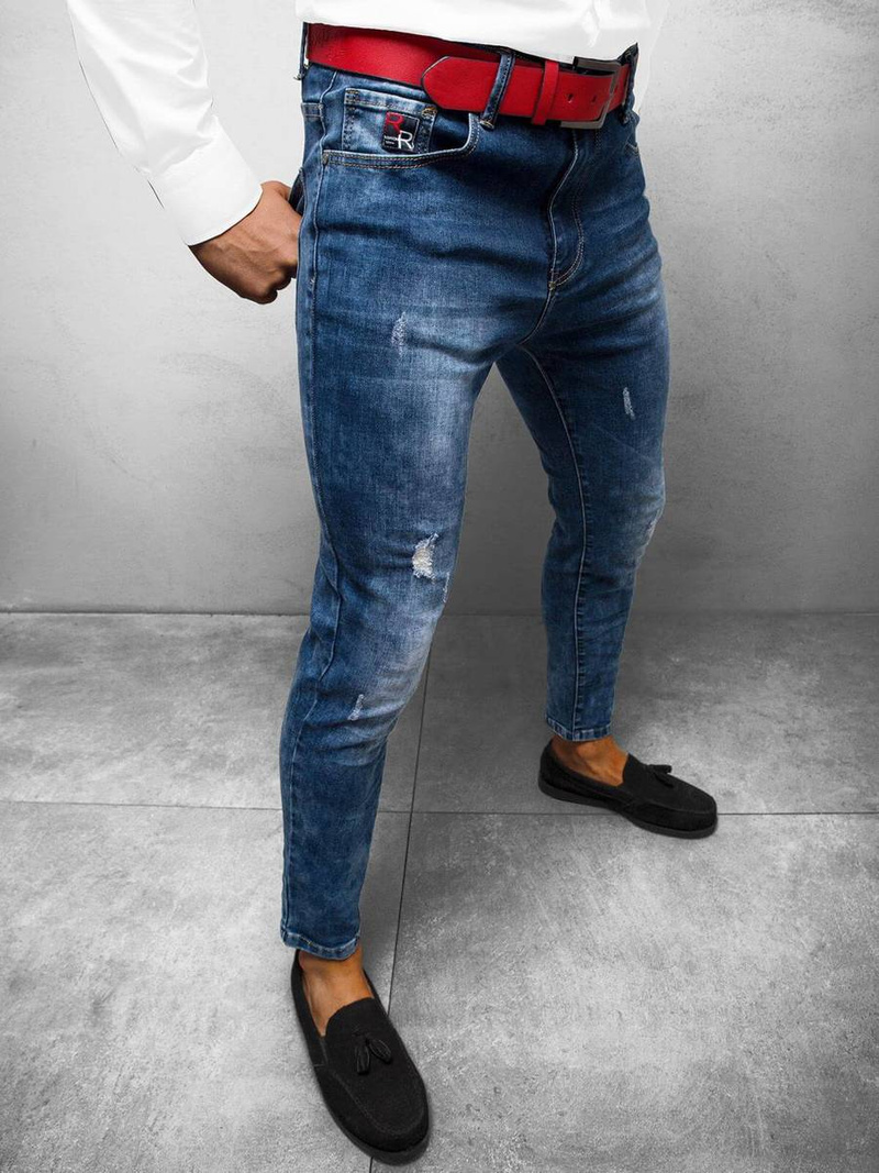 Джинси чоловічі Синi OZONEE DR/TF101