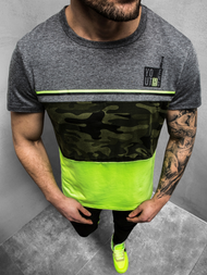 T-Shirt męski grafitowy OZONEE JS/SS10979Z