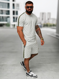 Чоловічий короткий спортивний костюм Яскраво-ciрий OZONEE O/QQ1608AB