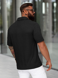 Koszulka męska polo czarna OZONEE O/YN2/593