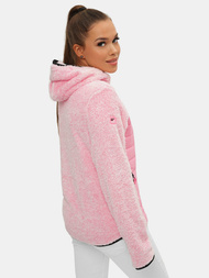 Kurtka damska rozpinana z kapturem różowa OZONEE JS/KSW7001