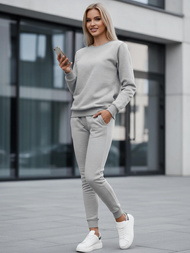 Жіночий спортивний костюм з двох частин ciрий OZONEE JS/CKW01