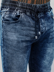 Spodnie jeansowe joggery męskie niebieskie OZONEE NB/MP0055B