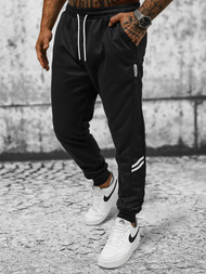 Spodnie dresowe męskie czarne OZONEE JS/8K205