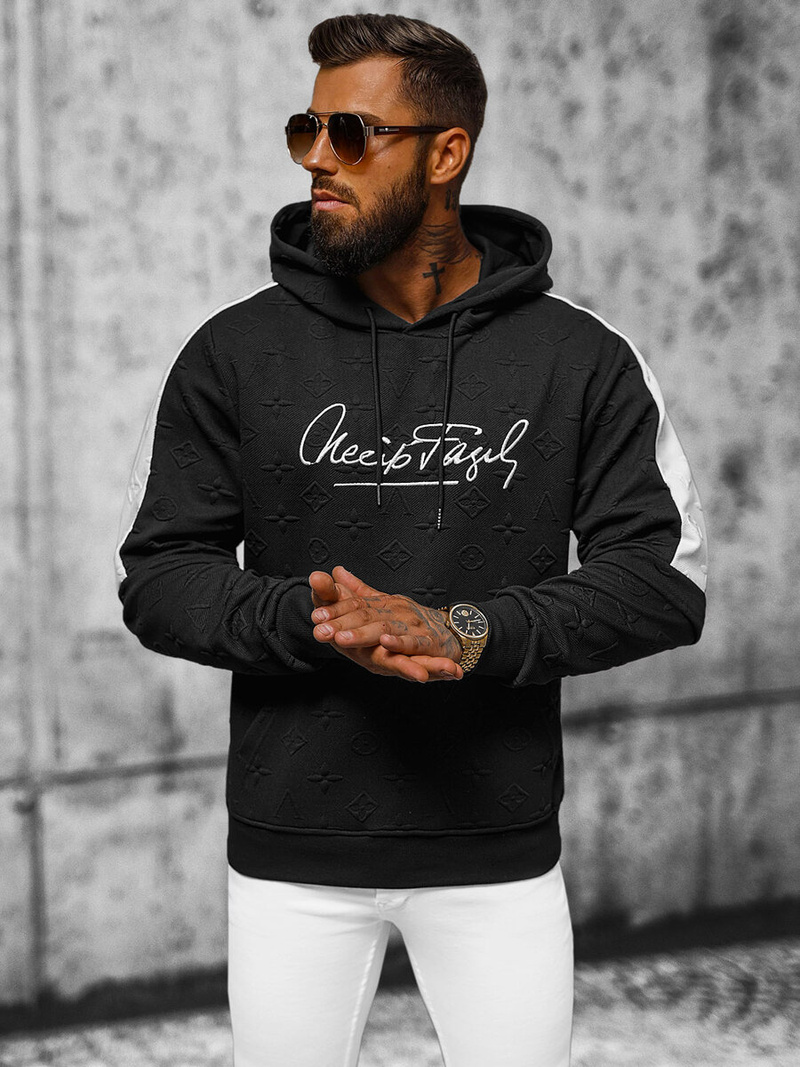 Толстовка чоловіча чорна OZONEE JS/3B572