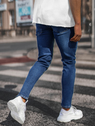 Spodnie jeansowe męskie ciemno-niebieskie OZONEE E/5193/01