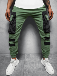 Spodnie męskie chino joggery miętowe OZONEE G/11131