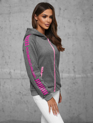 Bluza rozpinana damska grafitowa OZONEE JS/KSW3012Z