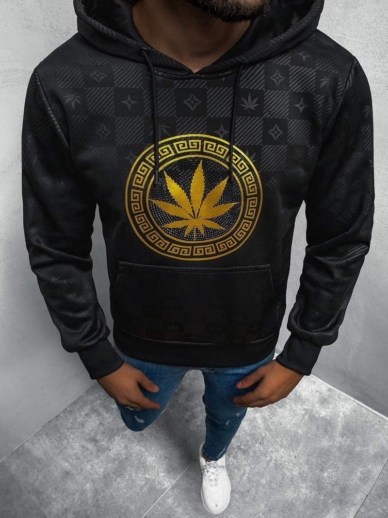 Bluza z kapturem męska czarna OZONEE O/HM503