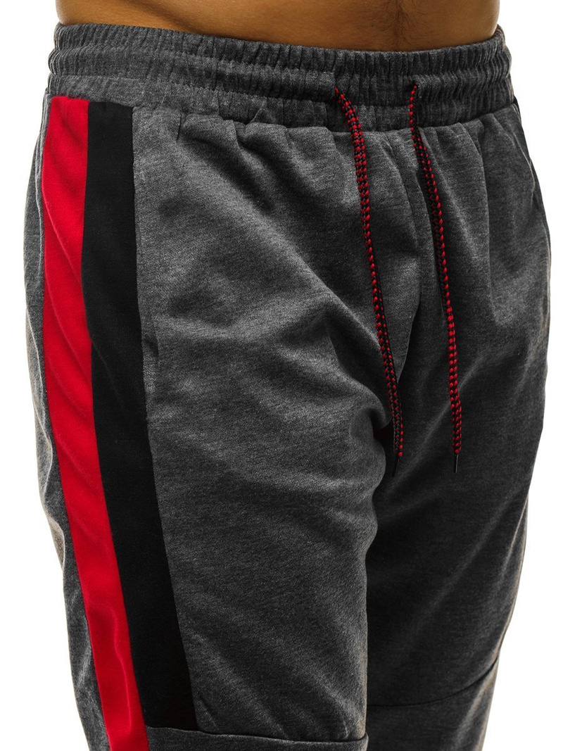 Spodnie dresowe męskie grafitowe OZONEE JS/JZ11023