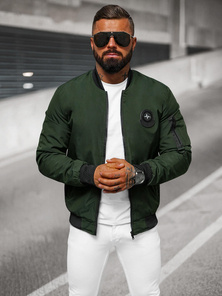 Kurtka męska bomberka ciemno-zielona OZONEE JS/84M3036/136