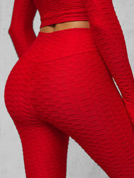 Komplet sportowy dwuczęściowy damski czerwony OZONEE O/22060Z