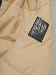 Kurtka zimowa damska długa pikowana beżowa OZONEE O/W377