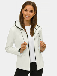 Kurtka softshell damska z kapturem biała OZONEE JS/HD182/45