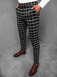 Spodnie męskie chino materiałowe czarne OZONEE DJ/5532