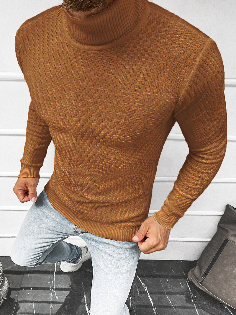 Светр чоловічій Темно-Гiрчичний OZONEE L/2467