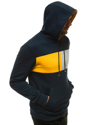 Толстовка з капюшоном чоловіча Темно-Синя OZONEE JS/KS2171