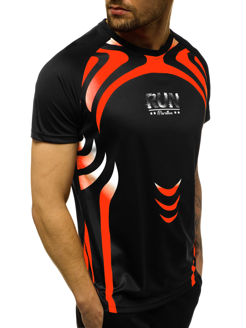 T-Shirt męski czarny OZONEE JS/KS2062