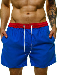 Spodenki kąpielowe męskie niebiesko-czerwone OZONEE ST005-3