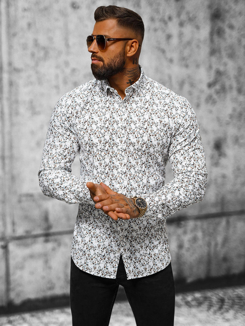 Класична сорочка чоловіча Бiла OZONEE O/V62