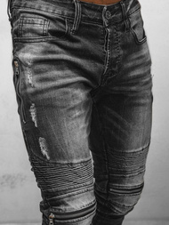 Джинси чоловічі Чорнi OZONEE NB/MP007N