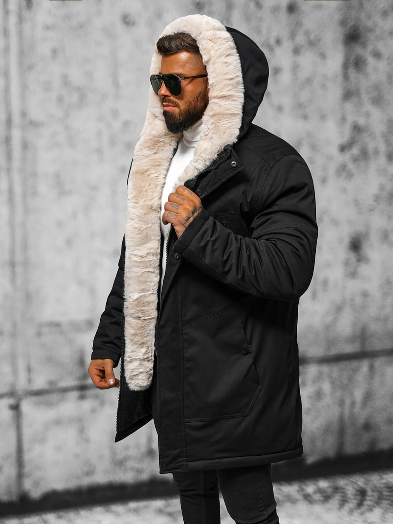 Kurtka zimowa męska czarna OZONEE JS/22M315/392