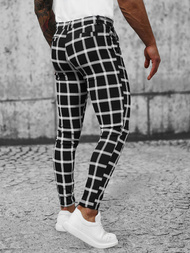 Spodnie męskie chino materiałowe czarne OZONEE O/P4029