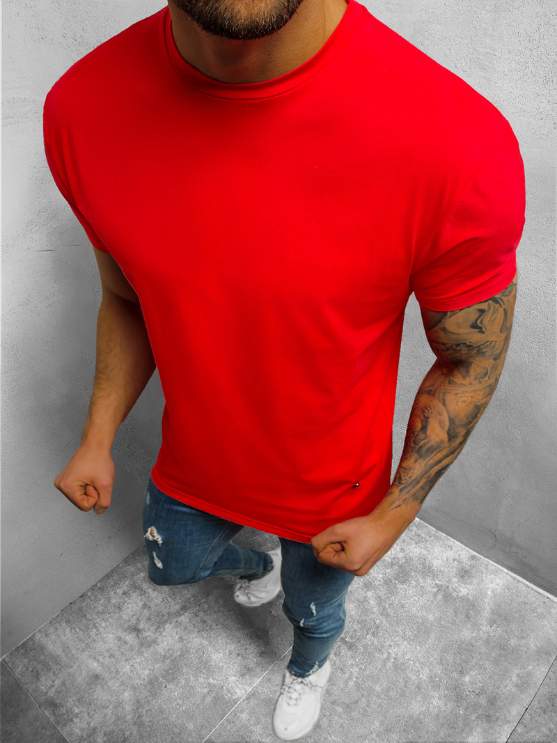T-Shirt męski czerwony OZONEE NB/3001