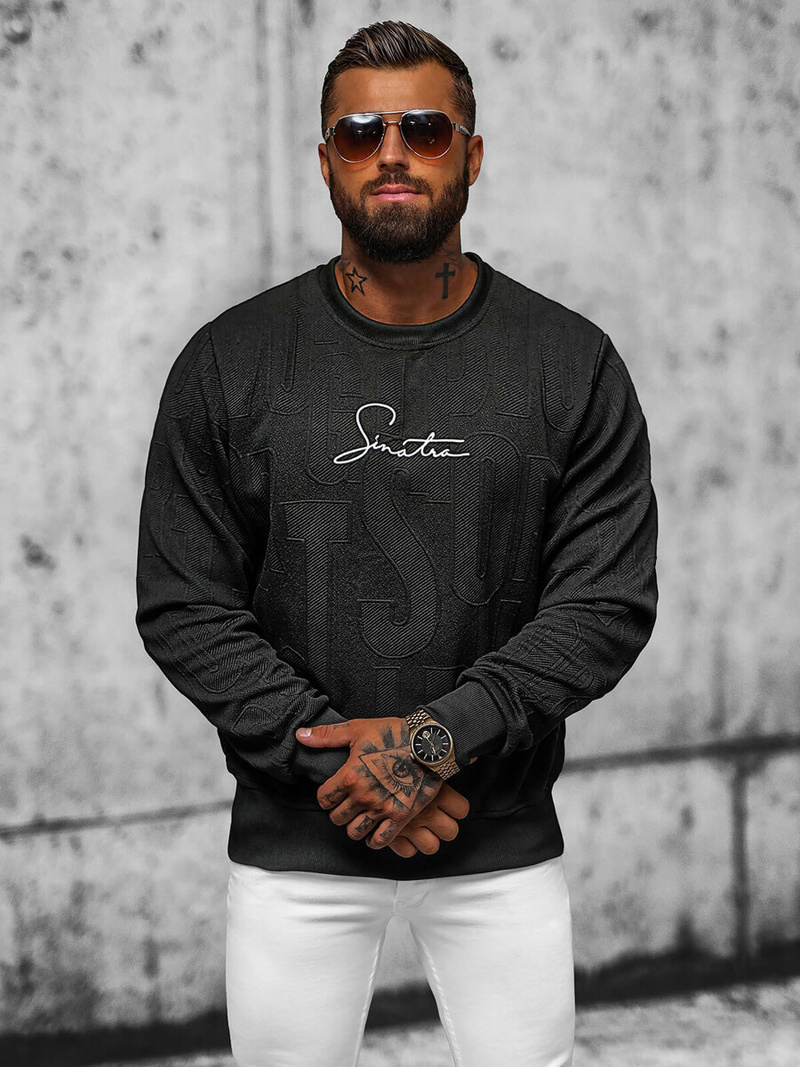 Толстовка чоловіча чорна OZONEE JS/3B576